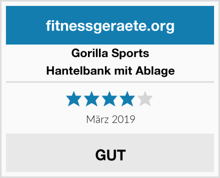Gorilla Sports Hantelbank mit Ablage Test