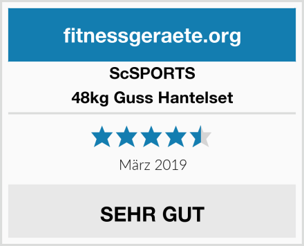 ScSPORTS 48kg Guss Hantelset Test