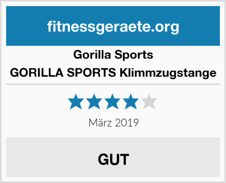 Gorilla Sports GORILLA SPORTS Klimmzugstange Test
