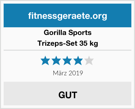 Gorilla Sports Trizeps-Set 35 kg Test