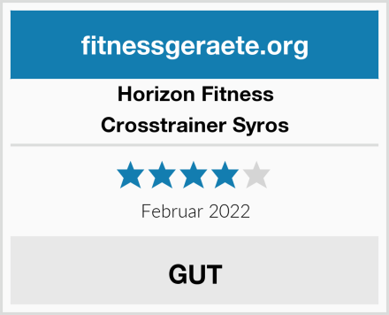 Horizon Fitness Crosstrainer Syros Test